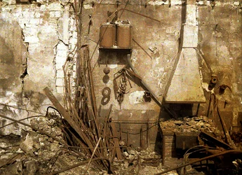 View of a forge destroyed by grenades, Reims, France